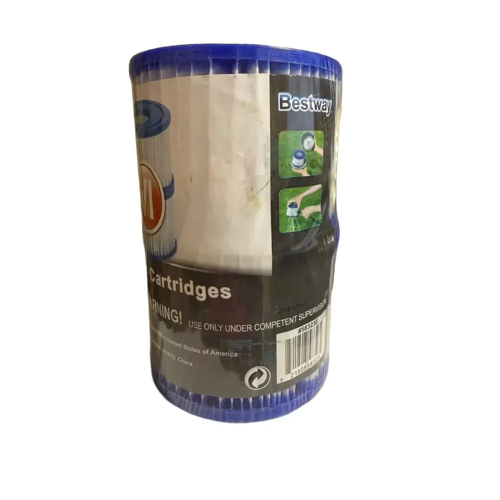 NWB Bestway SaluSpa Xtras Two Filter Cartridges For Spa's and Pools #58323E